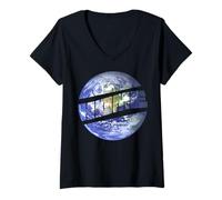 Womens Mother Earth Our Home In This Vast Universe V-Neck T-Shirt