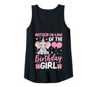 Womens Mother-In-Law Of The Birthday Girl Elephant Birthday Tank Top