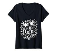 Women's Mother of the Bride Ornate Victorian Flourish V-Neck T-Shirt