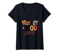 Womens Motherhood Some Days I Rock It We are Rockin V-Neck T-Shirt