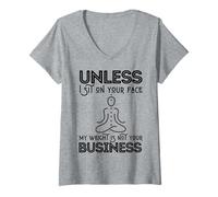 Womens Mother's Day Sarcastic My Weight Isn't Your Business Women V-Neck T-Shirt