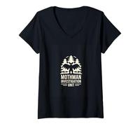 Women's Mothman Investigation Unit Cryptid Hunter Squad V-Neck T-Shirt
