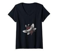 Womens Mothman Looking Silly- Cryptid Lore Design V-Neck T-Shirt