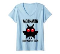 Women's Mothman - Spooky Cute Harbinger of Doom V-Neck T-Shirt