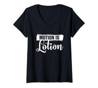 Womens Motion Is Lotion Physical Therapist PT Therapist V-Neck T-Shirt