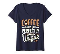 Womens Motivation T, COFFEE MAKES YOU UNIQUE, Motivation Art V-Neck T-Shirt