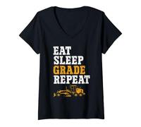 Women's Motor Grader Operator V-Neck T-Shirt