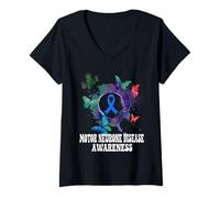 Women's Motor Neurone Disease MND Awareness V-Neck T-Shirt