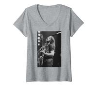 Womens Motorhead Lemmy Kilmister Live 1979 By Simon Fowler V-Neck T-Shirt