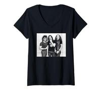 Womens Motorhead Lemmy Kilmister Phil Taylor & Eddie Clarke 1981 V-Neck T-Shirt