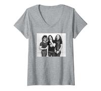 Womens Motorhead Phil Taylor Lemmy Kilmister & Eddie Clarke 1981 V-Neck T-Shirt
