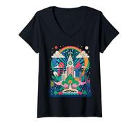 Women's Motown Detroit Vintage 70s Groovy Retro Style V-Neck T-Shirt