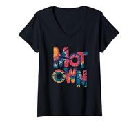 Womens Motown Tie Dye Vintage Inspired Detroit Michigan 60s Retro V-Neck T-Shirt