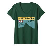 Womens Mount Matterhorn Switzerland Zermatt Hike Swiss Hiking Gifts V-Neck T-Shirt