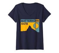 Womens Mount Matterhorn Switzerland Zermatt Hike Swiss Hiking Gifts V-Neck T-Shirt