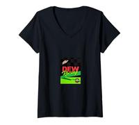 Women's Mountain Dew Racing Retro Logo Graphic Apparel PAPL1807 V-Neck T-Shirt