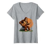 Women's Mountain Dulcimer Funny V-Neck T-Shirt