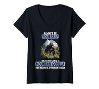 Women's Mountain Gorilla V-Neck T-Shirt