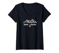 Womens Mountain Panorama Ski Holidays Apres-Ski Breuil - Cervinia V-Neck T-Shirt