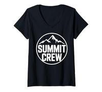 Womens Mountain Summit Crew Mountaineer V-Neck T-Shirt