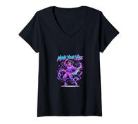 Women's Move Your Vibe Dance Music Urban Style Art V-Neck T-Shirt