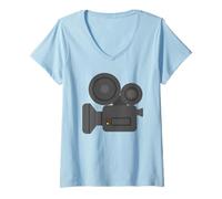 Women's Movie Camera Costume V-Neck T-Shirt