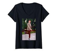 Womens Mr Bean The Ultimate Disaster Movie Rowan Atkinson Photo V-Neck T-Shirt