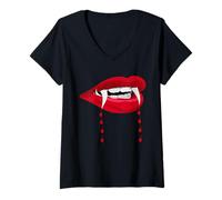 Womens Mr Lady Dracula Monster Scary Top Child Boy Girl Dress Look V-Neck T-Shirt