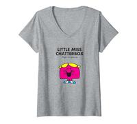 Womens Mr. Men Little Miss Chatterbox V-Neck T-Shirt