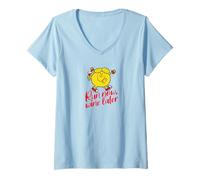 Womens Mr. Men Little Miss Sunshine Run Now Wine Later V-Neck T-Shirt