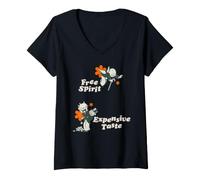 Women's Mr Monopoly Free Spirit Board Game Retro V-Neck T-Shirt
