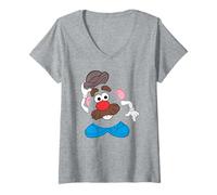Womens Mr. Potato Head Big Face V-Neck T-Shirt