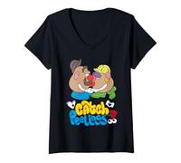 Women's Mr Potato Head Catch The Peelings Valentine V-Neck T-Shirt