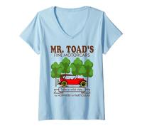 Womens Mr. Toad's Fine Motorcars, Wild Ride, Theme Park, Vacation V-Neck T-Shirt