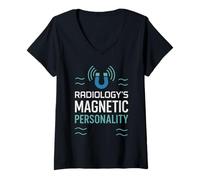 Womens MRI Technologist Radiology Magnetic Resonance Imaging Pride V-Neck T-Shirt