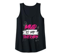 Womens Mud is My Therapy Muddy Race Mud Run Tank Top