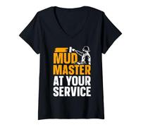 Women's Mud Master At Your Service - Drywaller V-Neck T-Shirt