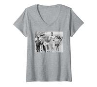 Womens Muhammad Ali Boxing Champion Runs With College Students V-Neck T-Shirt