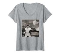 Womens Muhammad Ali Cassius Clay Boxing Legend In Training 1966 V-Neck T-Shirt