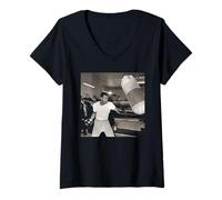 Womens Muhammad Ali Cassius Clay Boxing Training 1966 V-Neck T-Shirt