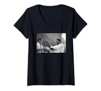 Womens Muhammad Ali World Champion Boxer Training For Henry Cooper V-Neck T-Shirt