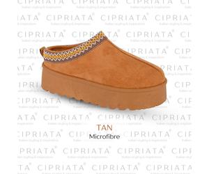 Womens Mule Slippers Cipriata Platform Warm Slip On Fur Lined Ladies Outdoor