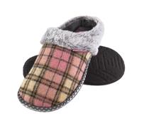 (7, Pink) Dunlop - Ladies Cute Cosy Memory Foam Knitted Mule Slippers