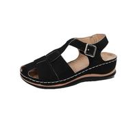 Women's Mules Buckle Strap Shoes Breathable Orthopaedic Shoes Arch Support Non Slip Shower Shoes Beach Sandals Wedge Heel SwimmSlides Summer Footwear Slides for Bathroom Pool Walking Black