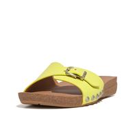 Fitflop Iqushion Adjustable Buckle Leather Slides Black EU 37 Woman