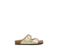 Pepe Jeans London Womens Oban Classic Slides Sandals Gold 4 UK
