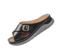 Women's Mules Thick Sole Slippers Outdoor Slippers Open Toe Orthoslippers Non-Slip Slippers Back Open Women's Shoes Breathable Women's Slippers Comfortable Flip Flops, black, 8.5 UK