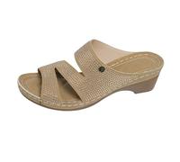 Women's Mules with Heel, Summer Shoes, Women's Elegant Clogs, Lightweight Mules, Slip-On Beach Sandals, Summer Slippers, Fashionable Slippers, Comfortable Wedge Sandals, Open Toe, Breathable Roman