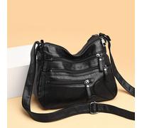 Women's Multi-Pocket Travel Shoulder Bag - Durable Pu Leather Crossbody Backpack Alternative