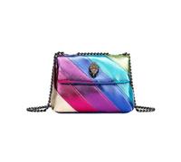 Women's Multicolor Rainbow Patchwork Handbag with Chain Rainbow Shoulder Bag Eagle Head Crossbody Bag, Multicolor
